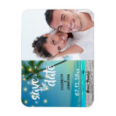 Magnet Flexible String Lights Tropical Beach Enregistrer La Date P (Vertical)