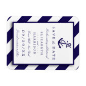 Magnet Flexible Stripes Nautiques & Ancre Bleue Marine Enregistrer (Horizontal)
