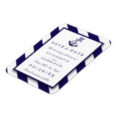 Magnet Flexible Stripes Nautiques & Ancre Bleue Marine Enregistrer (Côté Gauche)
