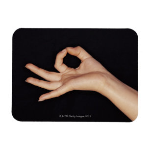 Magnet Flexible Studio tiré de la main faisant des gestes un sign