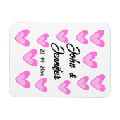 Magnet Flexible style de texte simple et blanc mariage (Horizontal)
