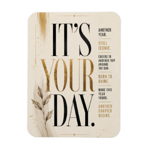 Magnet Flexible Style de typographie éditoriale gras pour annivers