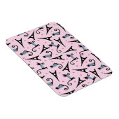 Magnet Flexible Style Français Chat Habillé Avec Motif Tour Eiffel (Côté Droit)