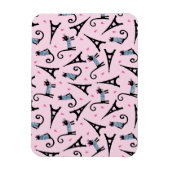 Magnet Flexible Style Français Chat Habillé Avec Motif Tour Eiffel (Vertical)