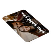 Magnet Flexible Style moderne Gras blanc typographie photo Enregis (Côté Droit)