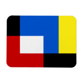 Magnet Flexible Style Mondrian Tons Retro Géométriques Abstraits (Horizontal)