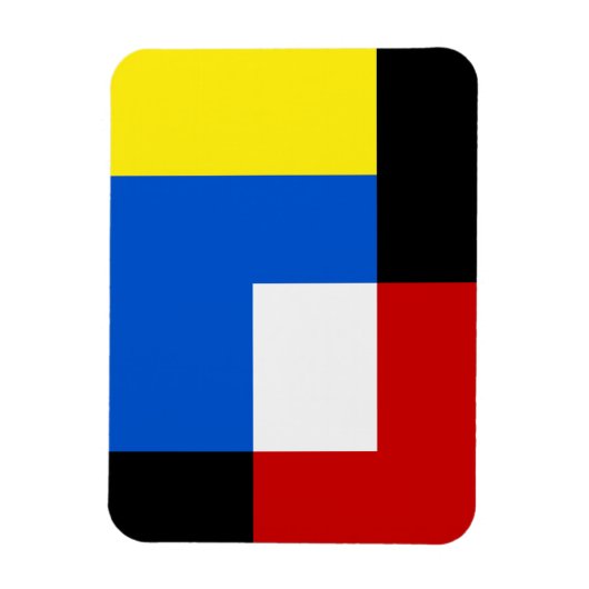 Magnet Flexible Style Mondrian Tons Retro Géométriques Abstraits (Vertical)