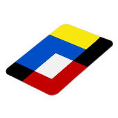 Magnet Flexible Style Mondrian Tons Retro Géométriques Abstraits (Côté Gauche)