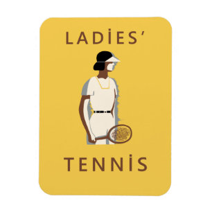 Magnet Flexible Style rétro féminin de tennis