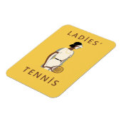 Magnet Flexible Style rétro féminin de tennis (Côté Gauche)