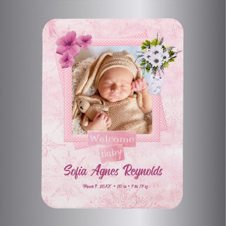 Magnet Flexible Style rose Shabby Baby