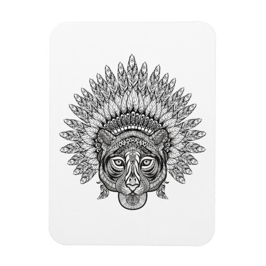 Magnet Flexible Style Tigre Tigré Dessiné À La Main (Vertical)