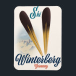 Magnet Flexible Style vintage Winterberg Allemagne poster ski<br><div class="desc">Winterberg Allemagne poster de ski dans un beau style vintage ancien.</div>