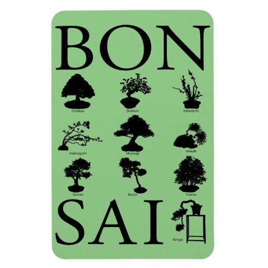 Magnet Flexible Styles de base de l'arbre Bonsai (Vertical)