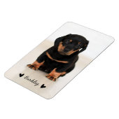 Magnet Flexible Stylish Cute Hearts Nom de la photo de l'animal| N (Côté Gauche)