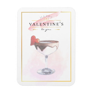 Magnet Flexible Stylish Pencil Art St. Valentine's Day Cocktail