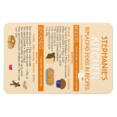 Magnet Flexible Substituts d'oeufs pour la cuisson Carte personnal (Horizontal)