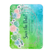 Magnet Flexible Succulents Sauver la Date Géométrique (Vertical)