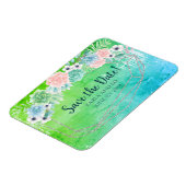 Magnet Flexible Succulents Sauver la Date Géométrique (Côté Gauche)