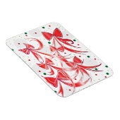 Magnet Flexible Sucre de canne de Noël Whimsical arcs motif (Côté Droit)