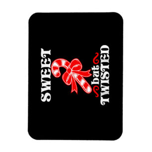 Magnet Flexible Sucre de canne doux mais tordu drôle Noël