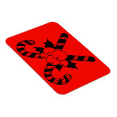 Magnet Flexible Sucres de canne & mistletoe Noir Joyeux Noël (Côté Droit)