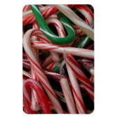 Magnet Flexible Sucres de canne Noël Vacances Blanc Vert et Rouge (Vertical)