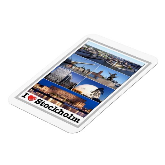 Magnet Flexible Suède - Stockholm - I Love - (Côté Gauche)