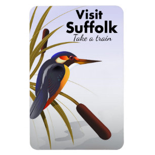 Magnet Flexible Suffolk Angleterre Art de Voyage Vintage