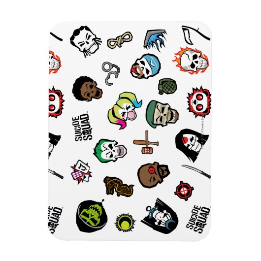 Magnet Flexible Suicide Squad | Suicide Squad Emoji Pattern (Vertical)