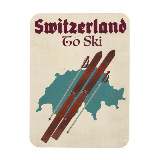 Magnet Flexible Suisse Pour Skier (Vertical)