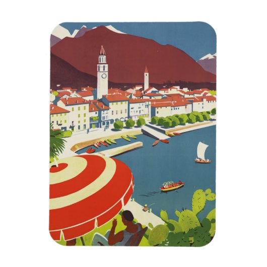 Magnet Flexible Suisse Vintage voyage (Vertical)