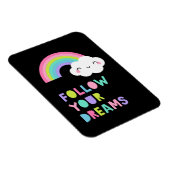 Magnet Flexible Suivez vos rêves Cute Rainbow Cloud (Côté Droit)