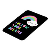 Magnet Flexible Suivez vos rêves Cute Rainbow Cloud (Côté Gauche)