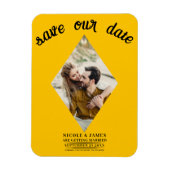 Magnet Flexible Sunflower Diamond Photo Wedding Enregistrer la dat (Vertical)