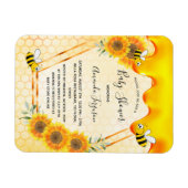 Magnet Flexible Sunflowers mère à être baby shower invitation (Horizontal)