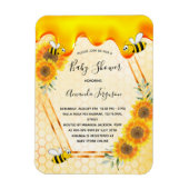 Magnet Flexible Sunflowers mère à être baby shower invitation (Vertical)