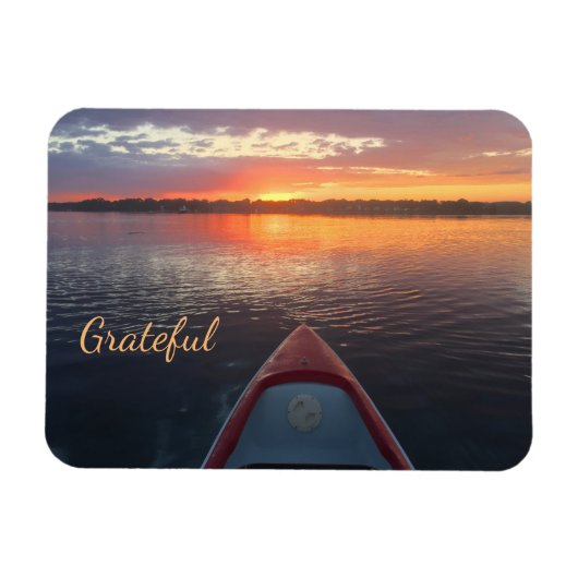 Magnet Flexible Sunrise Kayak Gratitude (Horizontal)