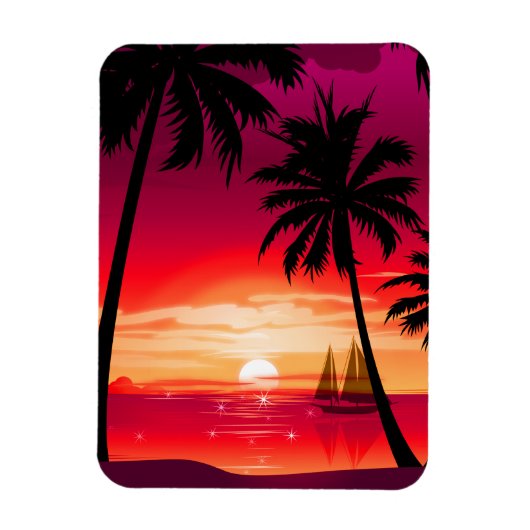 Magnet Flexible Sunset and Sailboat (Vertical)