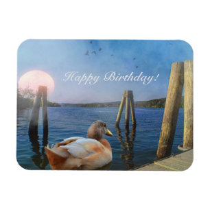 Magnet Flexible Sunset Duck Joyeux anniversaire
