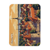 Magnet Flexible Sunset in Tallinn Estonia Travel (Vertical)