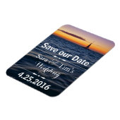 Magnet Flexible Sunset Sail Nautical Enregistrer la date (Côté Gauche)