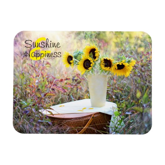 Magnet Flexible Sunshine & Bonheur Sunflower (Horizontal)