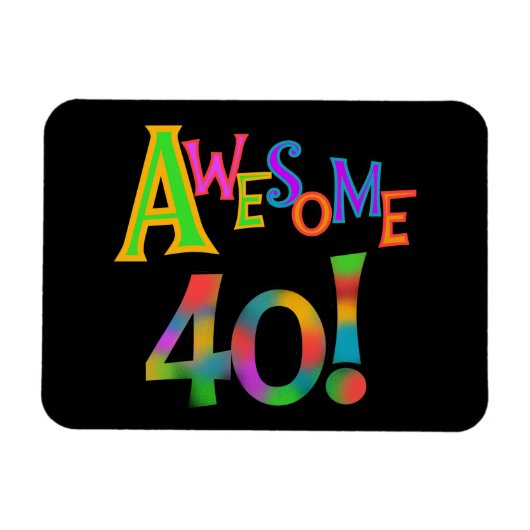 Magnet Flexible Super 40 T-shirts et cadeaux d'anniversaire (Horizontal)