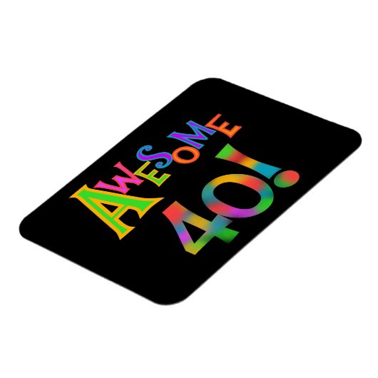 Magnet Flexible Super 40 T-shirts et cadeaux d'anniversaire (Côté Gauche)