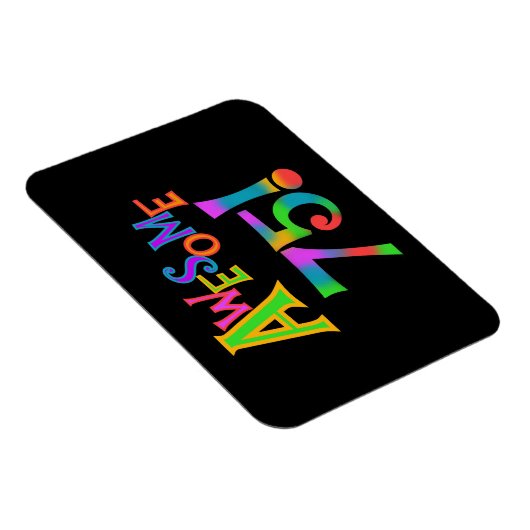 Magnet Flexible Super 75 T-shirts et cadeaux d'anniversaire (Côté Droit)