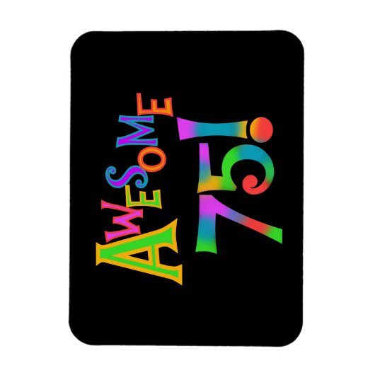 Magnet Flexible Super 75 T-shirts et cadeaux d'anniversaire (Vertical)