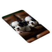 Magnet Flexible Super mignonne chiots sur le canapé 1 (Côté Droit)