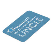 Magnet Flexible Super UNCLE Bleu blanc avec étoile et nom B31 (Côté Gauche)