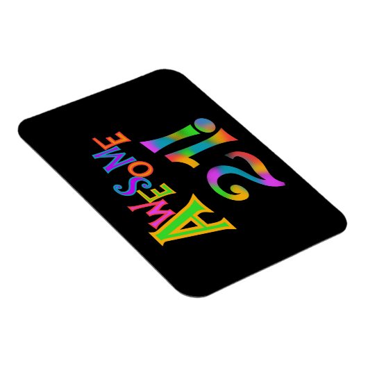 Magnet Flexible Superbe 21 T-shirts et cadeaux d'anniversaire (Côté Droit)
